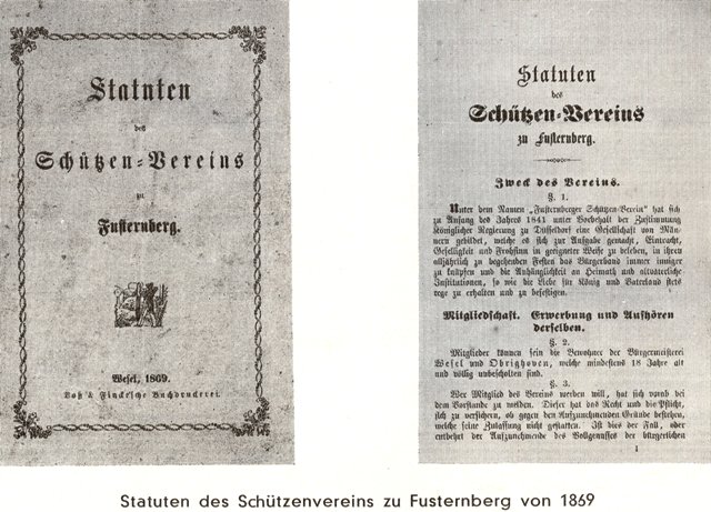 Statuten des Sch&uuml;tzenvereins zu Fusternber von 1869